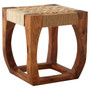 Sheesham Wood and Jute Boho Stool