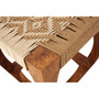 Sheesham Wood and Jute Boho Stool