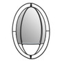 Avento Oval Shelved Black Wall Mirror