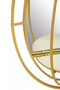 Avento Oval Shelved Gold Wall Mirror