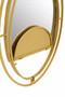 Avento Oval Shelved Gold Wall Mirror