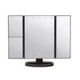 Cassini Tri Fold Black LED Table Mirror