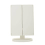 Cassini Tri Fold Border White Table Mirror