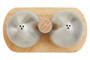 Natural Origins Stainless Steel And Rubberwood Salt Pepper Shakers