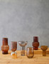 Esma Small Amber and Brown Glass Vase