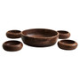 Rosi Five Piece Sheesham Wood Salad Bowl Set