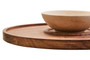 Kora Acacia Wood And Cream Marble Chip And Dip Platter