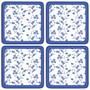 Blue Rose Set Of Four Coasters