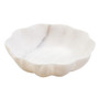 Zoro Medium White Marble Scalloped Bowl