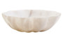 Zoro Medium White Marble Scalloped Bowl