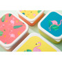 Mimo Set of 4 Flamingo Lunch Boxes