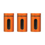 Orange Storage Jars - Set of 3 Orange Storage Jars - Set of 3