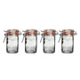 Round Glass Clip Top Jars - Set of 4
