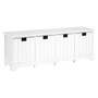 New England White Drawer Bench