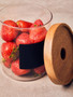 Tromso Glass Storage Jar with Acacia Lid and Chalkboard 750 ml