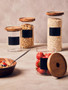 Tromso Glass Storage Jar with Acacia Lid and Chalkboard 1300 ml