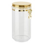 Gozo Large Canister with Gold Finish Lid