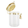 Gozo Medium Round Canister With Gold Clip