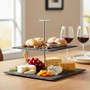 Preto Slate 2 Tier Square Cake Stand