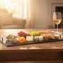 Preto Slate Tray With Stainless Steel Handles