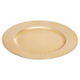  Dia 24pc Gold Finish Hammered Charger Plate