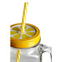 Embossed Mason Jar Mug with Lemon Lid