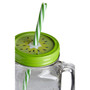 Embossed Mason Jar Mug with Kiwi Lid