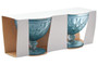Fleur Set Of Two Blue Glass Sundae Dishes