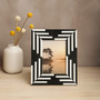 Donato 5in x 7in Black and White Stripe Photo Frame