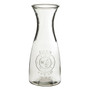 Clear Glass Embossed Farm Fresh Design Carafe