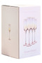 Frosted Deco Set Of 4 Champagne Glasses