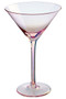 Frosted Deco Set of 2 Martini Glasses