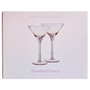 Frosted Deco Set of 2 Martini Glasses