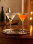 Frosted Deco Set of 2 Martini Glasses