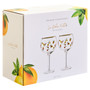 Mila Set Of 2 Citrus Design Gin Glasses