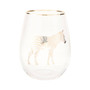Zebra Stemless Wine Glass