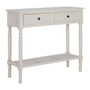 Heritage Antique White 2 Drawer Console Table