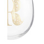 Letter R Stemless Wine Glass