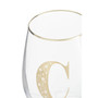 Letter C Stemless Wine Glass