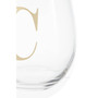 Letter C Stemless Wine Glass