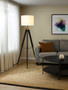 Malvern Tripod Floor Lamp With Black Base