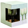 Fleur Set Of Four Green Wine Glasses