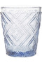 Fleur Set Of Four Embossed Blue Tumblers