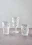 Fleur Set Of Four Clear Wine Glasses