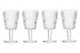 Fleur Set Of Four Clear Wine Glasses