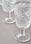 Fleur Set Of Four Clear Wine Glasses