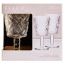 Fleur Set Of Four Clear Wine Glasses