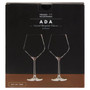 Ada Set Of 2 Crystal Burgundy Glasses