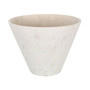 White Polyresin Round Edged Vase White Polyresin Round Edged Vase