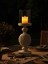 Bati Mango Wood Carved Candle Holder